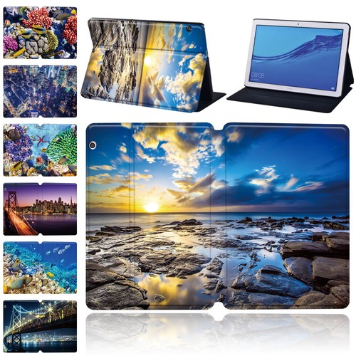 Scenery leather tablet - scenery, pu