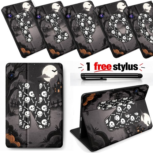 Skull alphabet initial leather - skull,