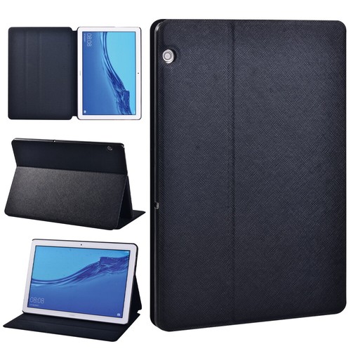 Black leather tablet - black, stand